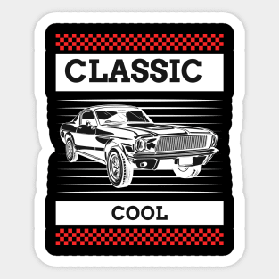 Classic Cool  Muscle Car T-shirt Sticker